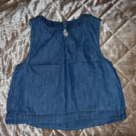 LOFT Blue Denim Tank Top - Picture 2 of 2
